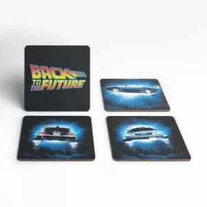 image of Back To The Future Delorean Time Machine Coaster Set