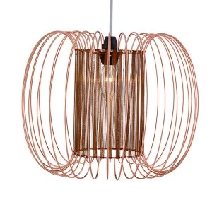 Image of Searchlight Lighting Collection Mara Ribbon Light Shade - Copper