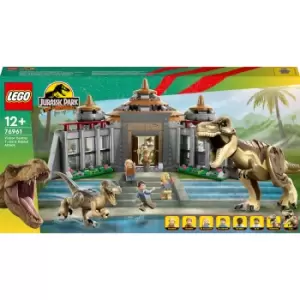 image of LEGO Jurassic Park Visitor Centre: T. rex & Raptor Attack (76961)