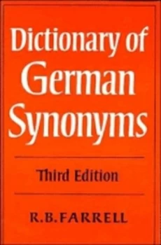 Image of Dictionary of German Synonyms by R. B. Farrell Paperback