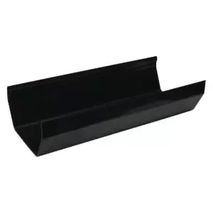 image of FloPlast 114mm Square Line Gutter 4m - Black