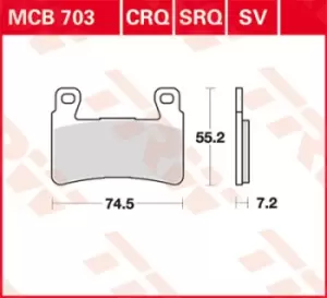 image of TRW Lucas Sintered lining MCB703SV