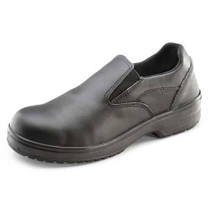 Image of Click Footwear Ladies Slip On Shoe PU Leather Size 352 Black Ref
