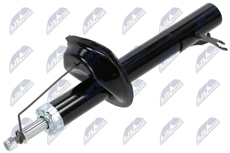 Image of NTY A-FR-012 Shock absorber Front Axle Left, Gas Pressure, Twin-Tube, Suspension Strut, Bottom Clamp Shock Absorber (854)