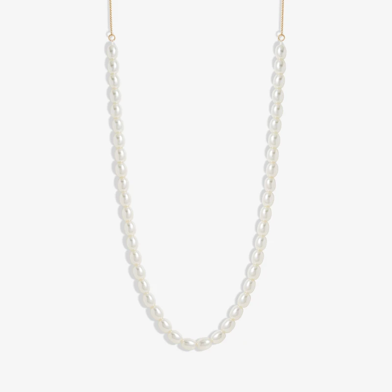 Image of Jon Richard Gold Plated Adjustable Pearl Necklace Gold female One Size