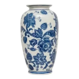 image of Anemone Blue & White Urn Vase