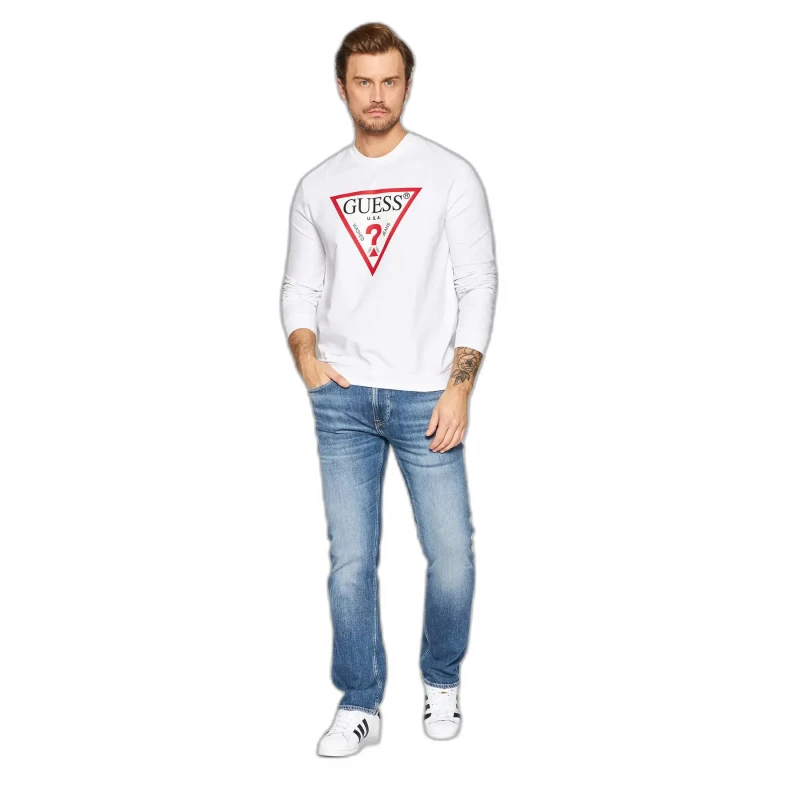 Image of Guess Sweatshirt Guess Audley CN Blanc Male S