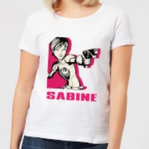 Image of Star Wars Rebels Sabine Womens T-Shirt - White - 3XL