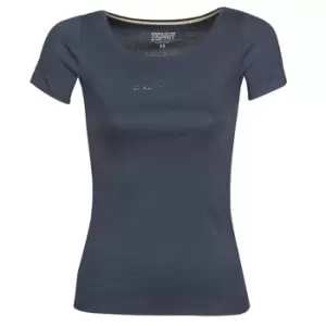 image of Esprit T-SHIRTS LOGO womens T shirt in Blue - Sizes XS,S,M