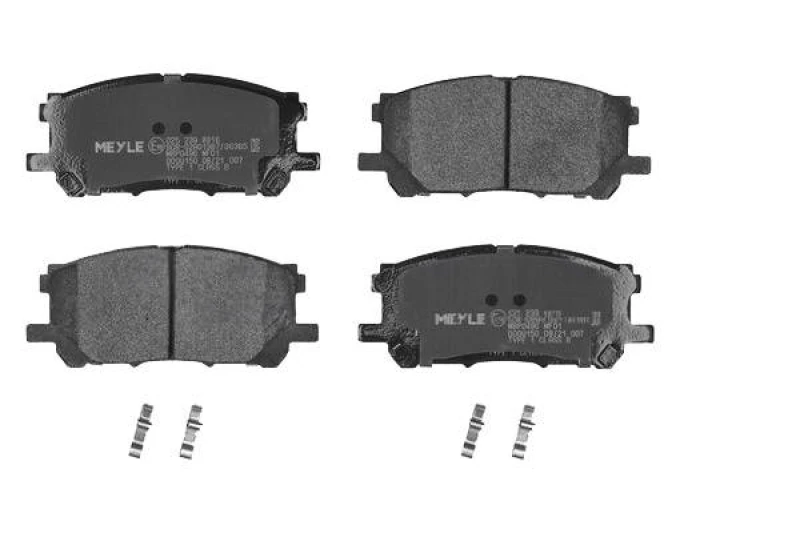 Image of MEYLE 025 239 8916 Brake pad set Front Axle, with acoustic wear warning, Original Quality, with anti-squeak plate Brake Pad Set,disc brake (402)
