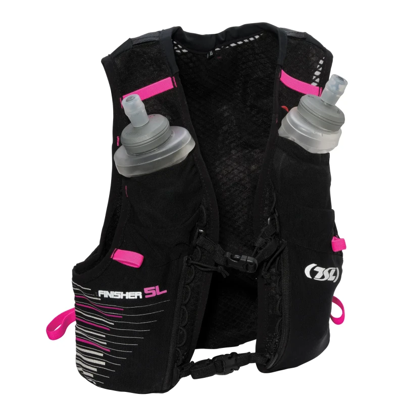 Image of Hydration vest with 2 soft flasks TSL Finisher 5L Noir Unisex XS