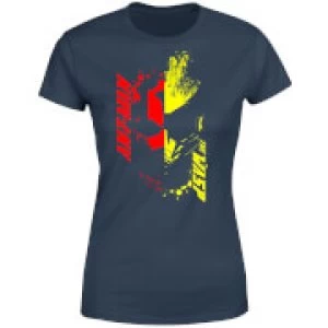 Image of Ant-Man And The Wasp Split Face Womens T-Shirt - Navy - L