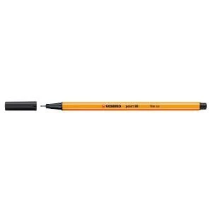 image of Stabilo Point 88 Fineliner Pen 0.4mm Line Black Ref 8846 Pack 10