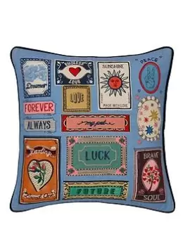 Image of Cath Kidston Keep Kind Cushion, Blue