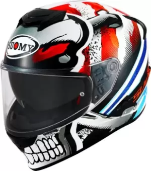 image of Suomy Stellar Villain Helmet, black-white-red Size M black-white-red, Size M