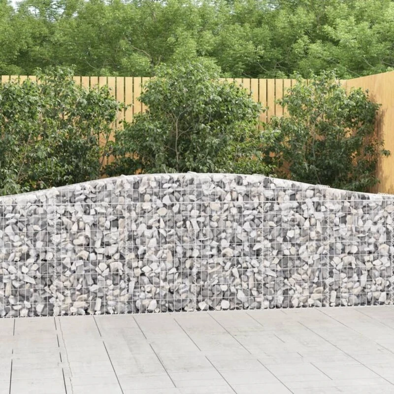 Image of VIDAXL Vidaxl - Arched Gabion Baskets 5 pcs 400x30x80/100cm Galvanised Iron 8720845563998