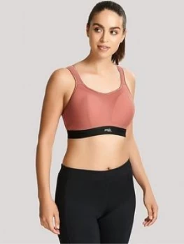 Panache Sport Non Wired Sports Bra, Pink/Black, Size 34C, Women