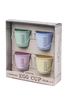 Image of Set of 4 Egg Cup Pails Pastel Shades