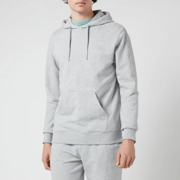 image of Farah Mens Zain Hoodie - Light Grey Marl - L