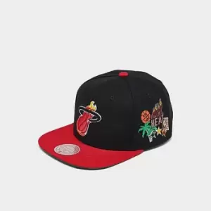 Image of Mitchell & Ness NBA Miami Heat Patch Overload Snapback Hat