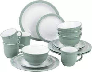 Image of Waterside Camden 16 Piece Dinner Set ; Green