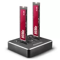 Image of AXAGON ADSA-M2C NVMe CLONE DUAL SSD Dock Station