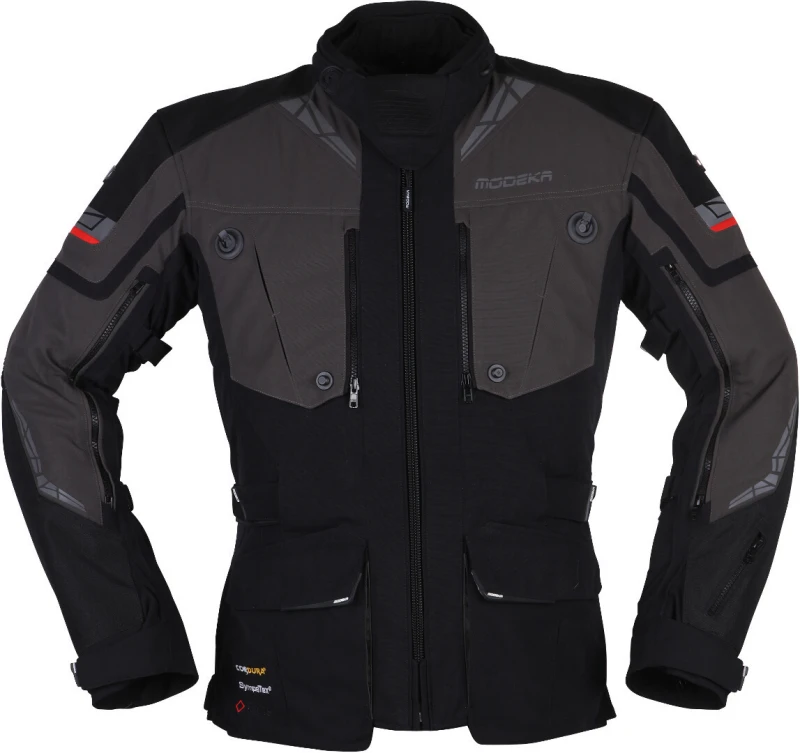 Image of Modeka Panamericana II Jacket Black Dark Gray Size 5XL