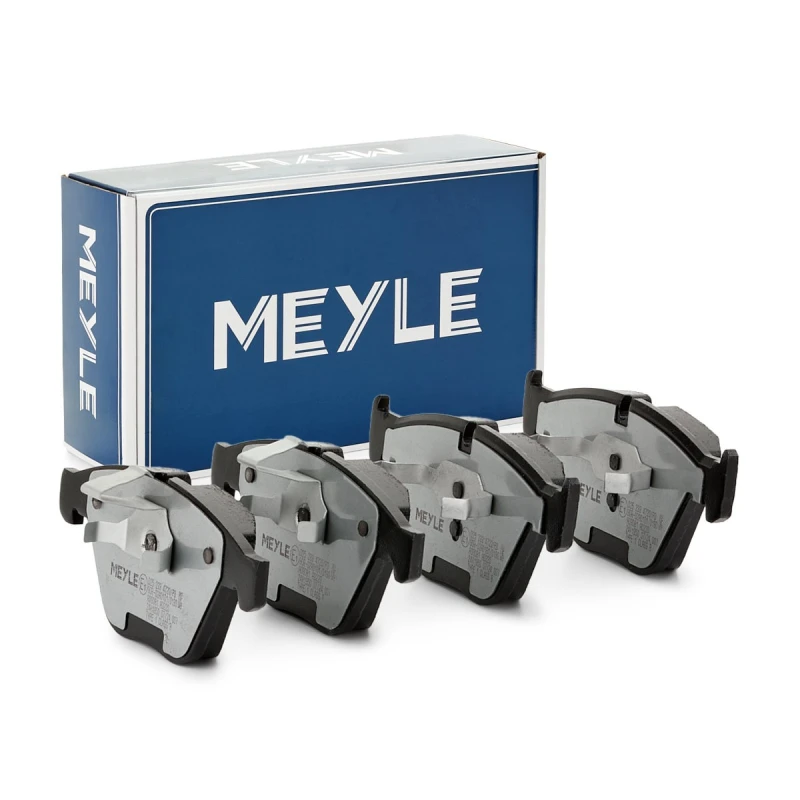 Image of MEYLE 025 233 4720/PD Brake pad set Front Axle, prepared for wear warning indicator, MEYLE-PD Quality, with anti-squeak plate Brake Pad Set,disc brak