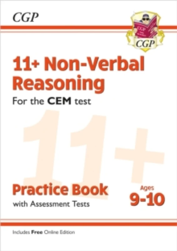 Image of CGP Books 11+ CEM Non-Verbal Reasoning Practice Book & Assessment Tests - Ages 9-10 (with Online Edition) Multiple-component retail product, part(s) e