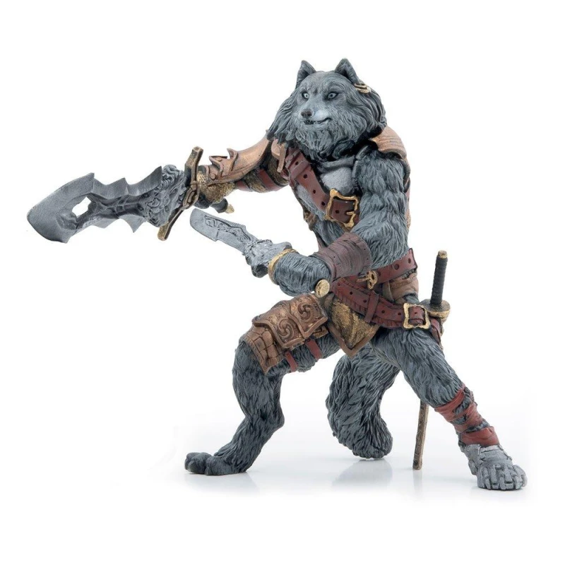 Image of Papo Fantasy World Mutant Wolf Toy Figure, Three Years and Above, Grey (36029) Multi