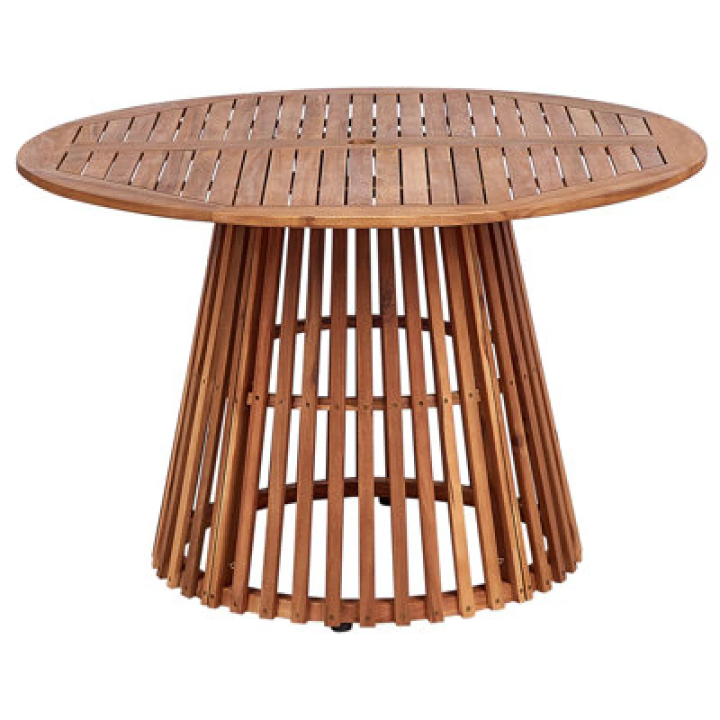 Image of Beliani Garden Dining Table Agello 120 Cm 120 Cm Acacia Wood Brown
