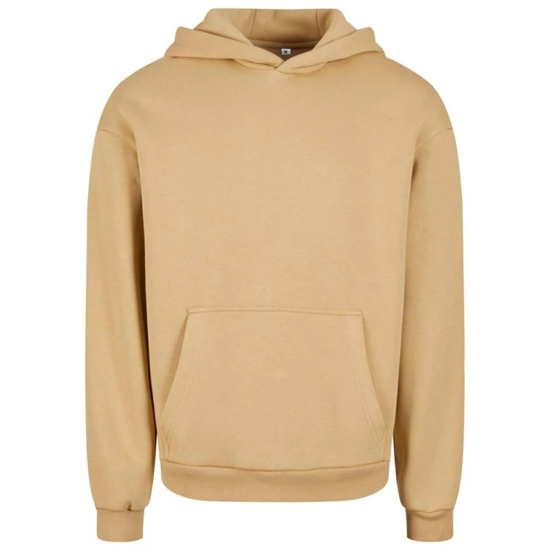 Image of Build Your Brand Mens Fluffy Pullover Hoodie in Tan Size: Large Tan Male L