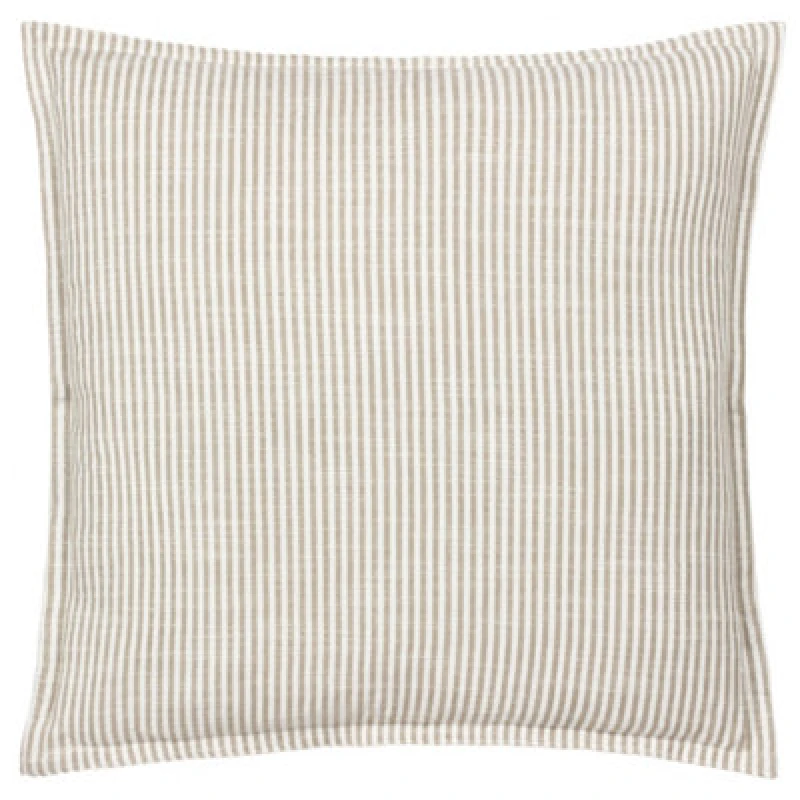 Image of Yard Truro Stripe Reversible 100% Cotton Cushion in Natural Size: 45cm x 45cm Natural Unisex 45cm x 45 cm