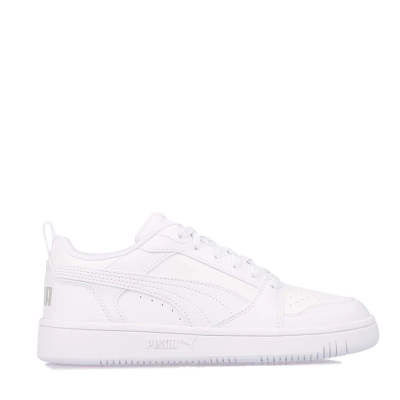 Image of Puma Rebound v6 Low Trainers Grey White male UK 6
