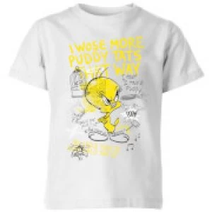 Image of Looney Tunes Tweety Pie More Puddy Tats Kids T-Shirt - White - 11-12 Years
