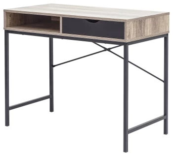Image of Telford 1 Drawer Desk - Dark Oak