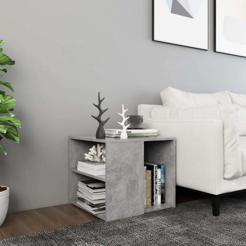 Image of VIDAXL Side Table Concrete Grey 50x50x45cm Engineered Wood Vidaxl 8720286542545