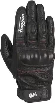 image of Furygan TD21 Vented Motorcycle Gloves, Black Size M black, Size M