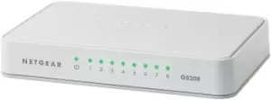 image of Netgear GS208 Unmanaged Gigabit Ethernet (10/100/1000) White