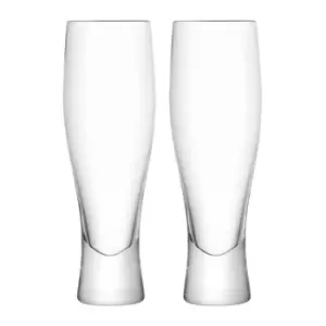 image of LSA Bar Lager Glasses - Set of 2 - 550ml - Clear2