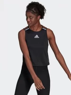Image of adidas Heat.rdy Running Tank Top, Black, Size L, Women