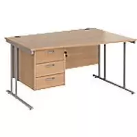 Image of Dams International Wave Desk MC14WRP3SB 1,400 x 725 x 800 - 990 mm