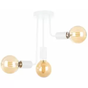 image of Netlighting Megan Multi Arm Semi Flush Ceiling Light White, 25cm, 3x E27