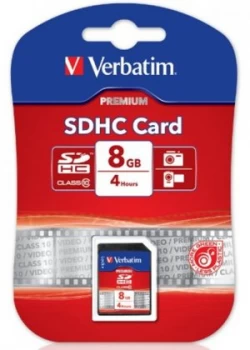 Image of Verbatim Premium 8GB SDHC Memory Card