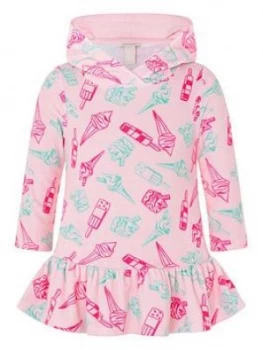 image of Monsoon Baby Girls Nina Ice Cream Towelling Dress - Multi