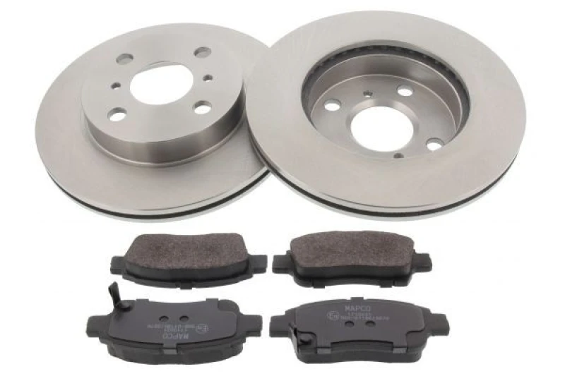 Image of MAPCO 47505 Brake disc and pads set Front Axle, Brake Disc Type: Vented, incl. wear warning contact Brake Set,disc brakes (3405)