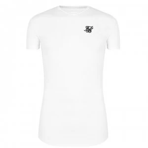 image of SikSilk Core Logo T-Shirt - White