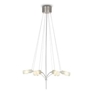 Image of Chiara Multi Arm Pendant Ceiling Light Satin Nickel