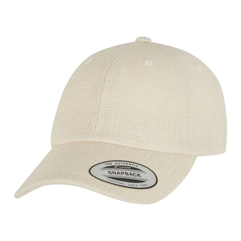 Image of Flexfit Mens Dad Jute Baseball Cap in Off-White Off-White Male One Size