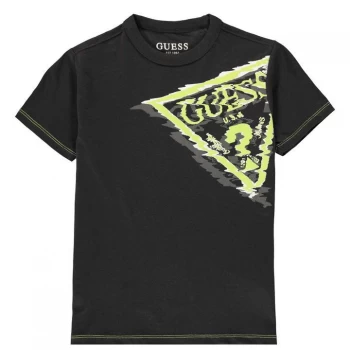 Guess Triangle Chest T Shirt - Wild Grey RWGR